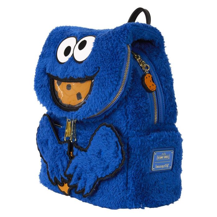 Mochila peluche + monedero Cookie Monster Barrio Sesamo Loungefly 3