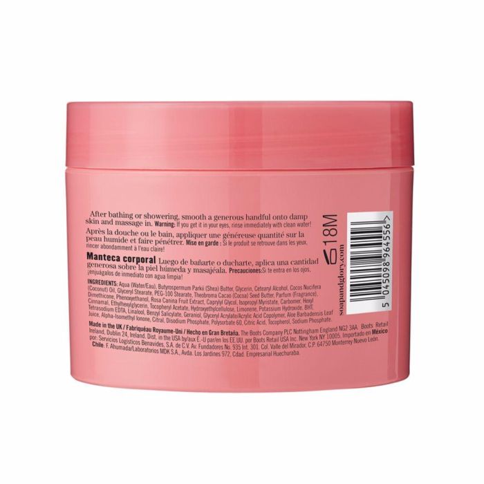Soap & Glory THE RIGHTEOUS BUTTER Manteca Corporal Hidratante 300 ml Fragancia ORIGINAL PINK