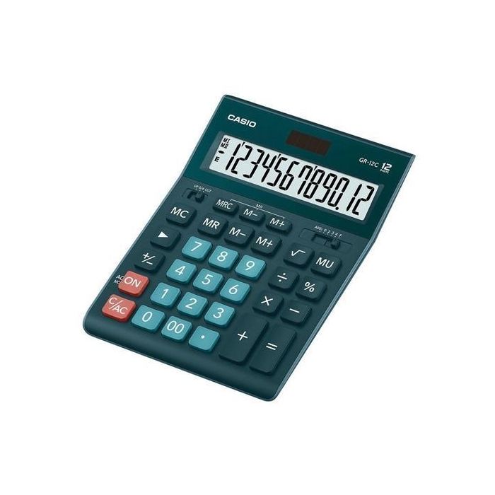 Casio Calculadora De Oficina Sobremesa 12 Dígitos Verde Oscuro