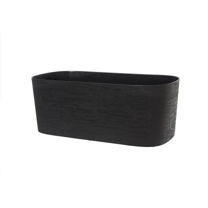 Jardinera + reserva de agua - GARDEN ID Respect - Negro-Anth 50 x 17 cm - 100% residuos domésticos - 100% reciclable - Superficie estructurada Jardinera + reserva de agua - GARDEN ID Respect - Negro-Anth 50 x 17 cm - 100% residuos domésticos - 100% reciclable - Superficie estructurada