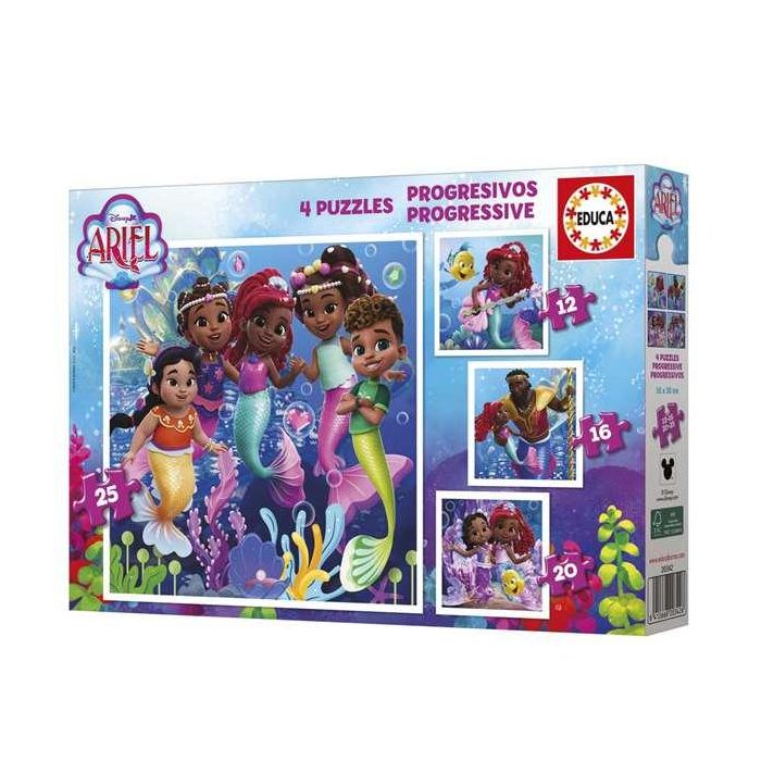 Educa Puzzle Puzzles Progresivos Ariel 12+16+20+25 Piezas Educa Puzzle Puzzles Progresivos Ariel 12+16+20+25 Piezas