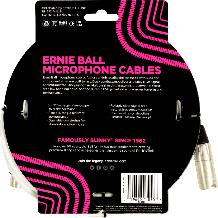 Cable Eb Micrófono Classic Xlr-Xlr Blanco- 6 M 1 Cable Eb Micrófono Classic Xlr-Xlr Blanco- 6 M 1
