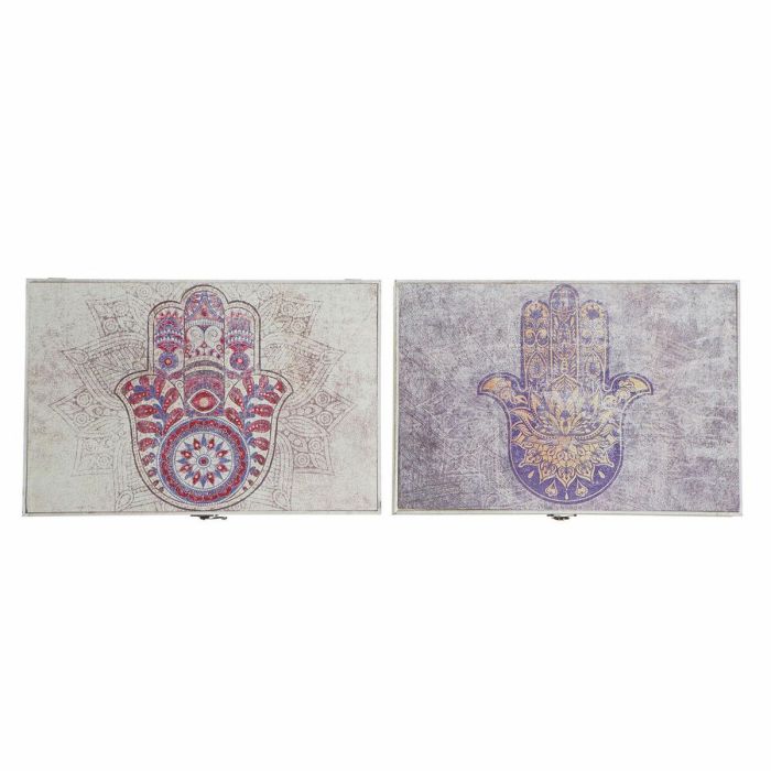Tapa Contador Indio DKD Home Decor Beige Gris 6 x 31.5 x 46.5 cm (2 Unidades) Tapa Contador Indio DKD Home Decor Beige Gris 6 x 31.5 x 46.5 cm (2 Unidades)