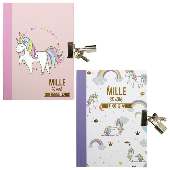 The Concept Factory Diario Unicornio Con Candado, 80 Páginas, 12x1.8x15.2 cm 2