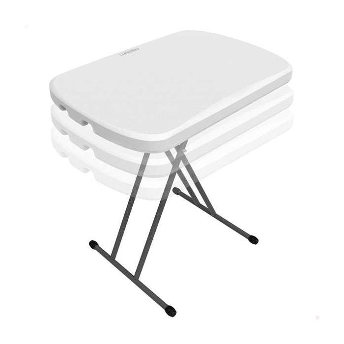 Mesa auxiliar plegable regulable 3 posiciones lifetime 66x46xh61/71 cm Mesa auxiliar plegable regulable 3 posiciones lifetime 66x46xh61/71 cm