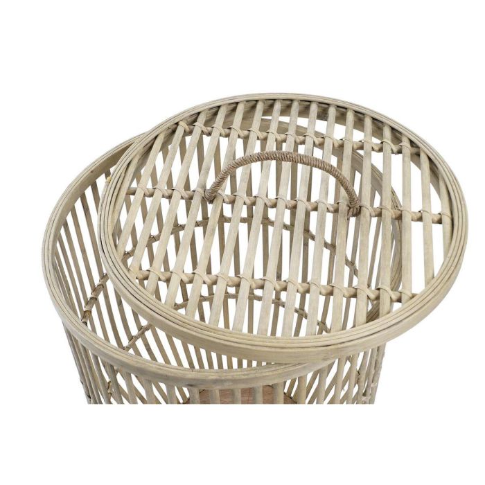 Juego de Cestas DKD Home Decor Bambú (40 x 40 x 61 cm) 2 Juego de Cestas DKD Home Decor Bambú (40 x 40 x 61 cm) 2