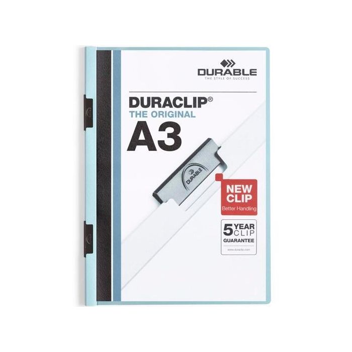 Durable Carpeta Dossier Pinza Duraclip 60 A3 Azul (10 Unidades)