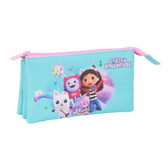 Gabby's Dollhouse Portatodo Triple 22x12x3cm - Estuche Escolar para Niñas 0 Gabby's Dollhouse Portatodo Triple 22x12x3cm - Estuche Escolar para Niñas 0