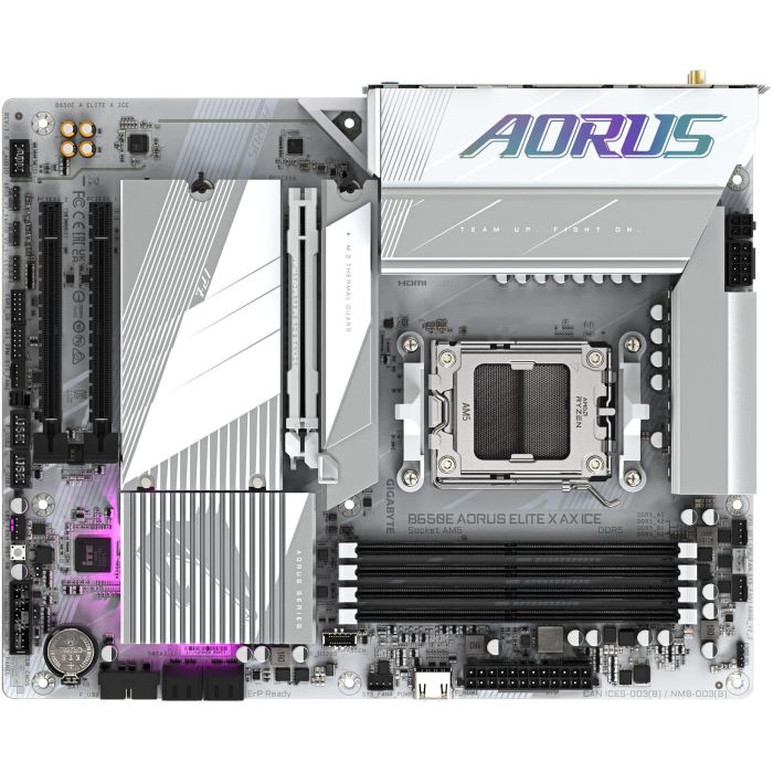 Gigabyte B650E AORUS ELITE X ICE Placa Base AM5 DDR5 Wi-Fi 6E PCIe 5.0 LAN 2.5 GbE 4 Gigabyte B650E AORUS ELITE X ICE Placa Base AM5 DDR5 Wi-Fi 6E PCIe 5.0 LAN 2.5 GbE 4