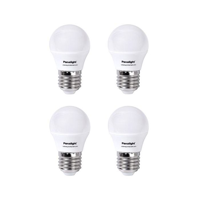 Panalight Lámpara LED Esférica Frost E27 4W 2700K Pack 4 Unidades - LDGHV5L27CFE272EPL