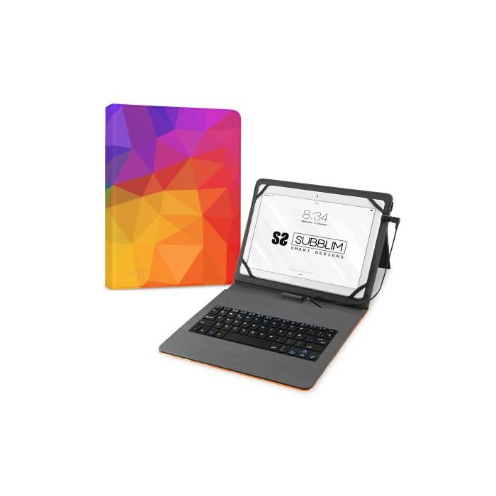 Funda con Teclado Subblim Keytab USB 11" Triángulos USB para Tablets de 11"