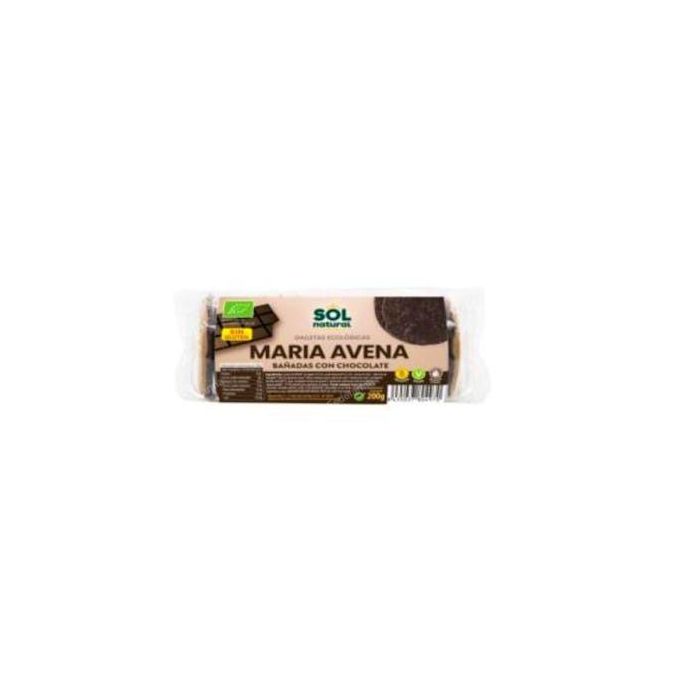 SOLNATURAL Galletas De Avena Maria Bañadas De Choco 245Gr Sg Ecológicas Sin Gluten Veganas Bio SOLNATURAL Galletas De Avena Maria Bañadas De Choco 245Gr Sg Ecológicas Sin Gluten Veganas Bio