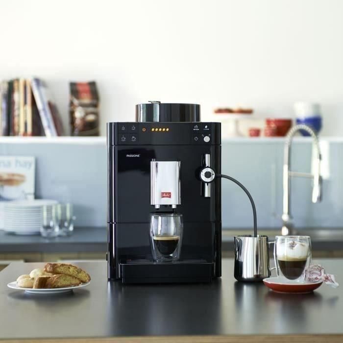 Melitta F530-102 Cafetera Caffeo Passione Negra con 5 Concentraciones de Café y Molinillo Cónico de Acero, Depósito Agua 1.2L 4