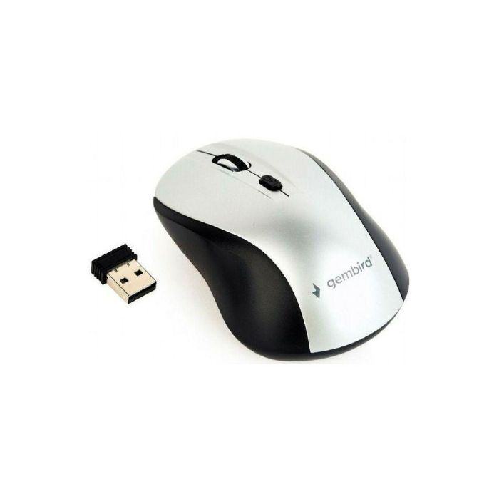 Ratón Inalámbrico GEMBIRD MUSW-4B-02-BS Blanco Negro/Plateado (1 unidad) 0 Ratón Inalámbrico GEMBIRD MUSW-4B-02-BS Blanco Negro/Plateado (1 unidad) 0