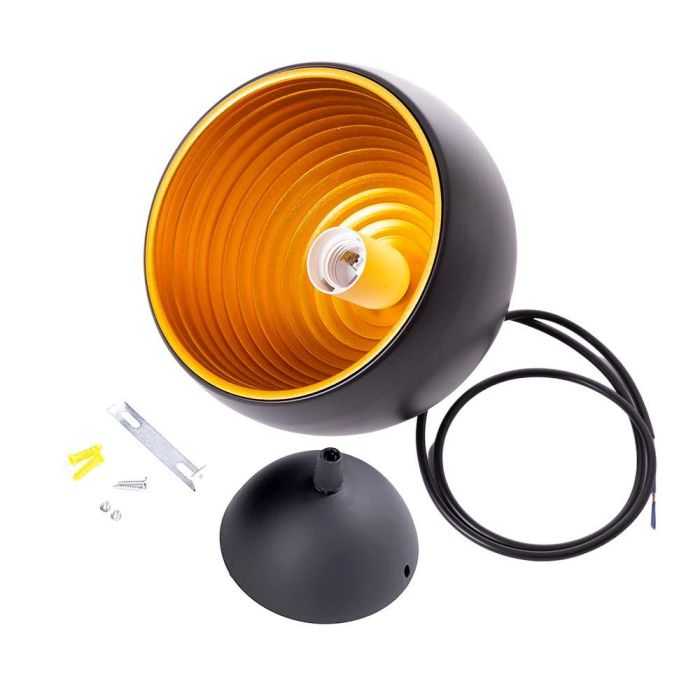 Lámpara Colgante Londyn SKD-P024-B Estilo Nórdico Vintage de Aluminio con Cable Regulable en Altura 3 Lámpara Colgante Londyn SKD-P024-B Estilo Nórdico Vintage de Aluminio con Cable Regulable en Altura 3