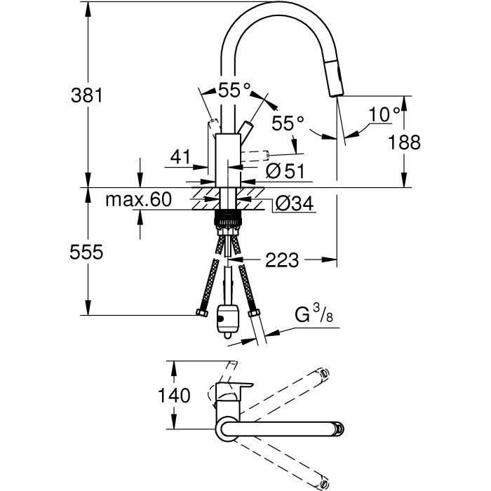 Grohe - Mezcla Monocommande del fregadero 5 Grohe - Mezcla Monocommande del fregadero 5