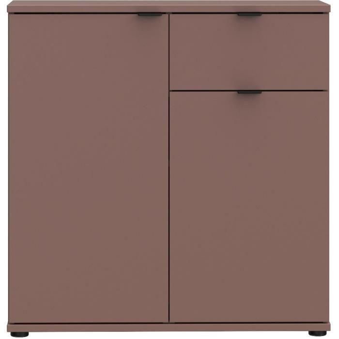 Cómoda - GANYMEDE - 2 puertas - 1 cajón - Terracota - 80,1 x 34,1 x 82,3 cm 2