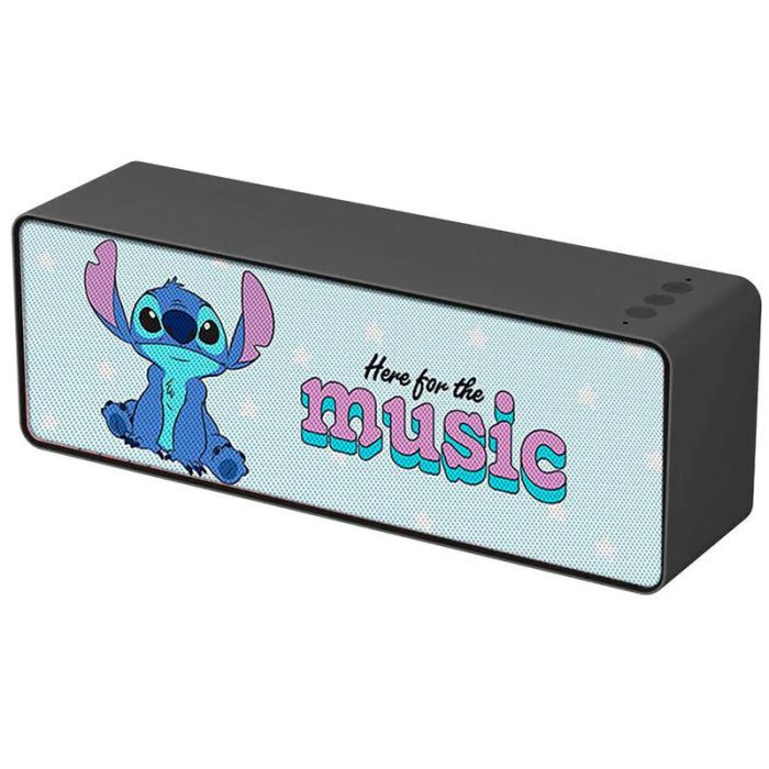 ERT GROUP Altavoz Portatil Inalambrico Stitch Disney Modelo Premium Potencia 10W RMS Bateria 2000 mAh USB MicroSD AUX Manos Libres 3