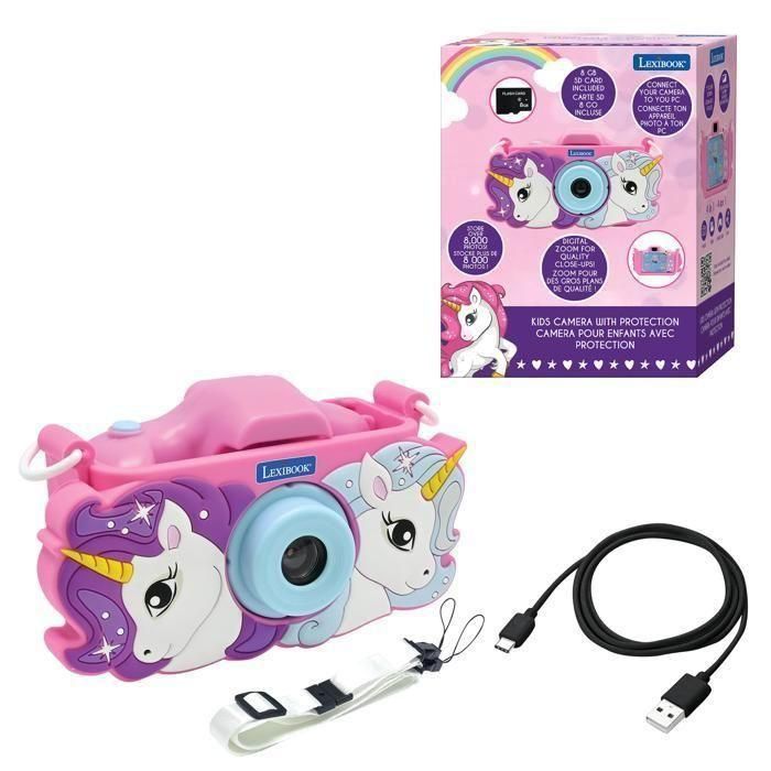 Lexibook AAALY18838 Cámara para niños con protección de unicornio 0 Lexibook AAALY18838 Cámara para niños con protección de unicornio 0