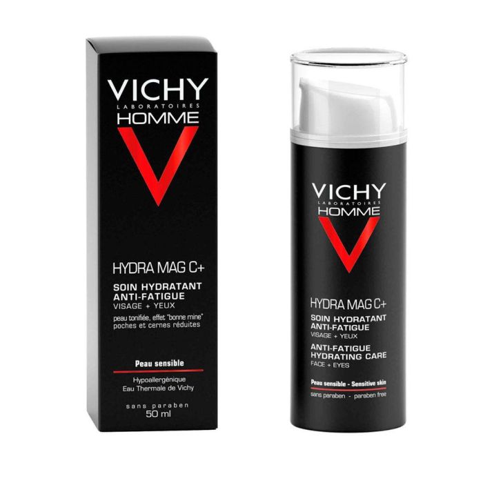 Vichy HOMME HYDRA MAG C+ Tratamiento Hidratante Fortificante Cuidado Anti-Fatiga para Rostro y Ojos 50 ml 1