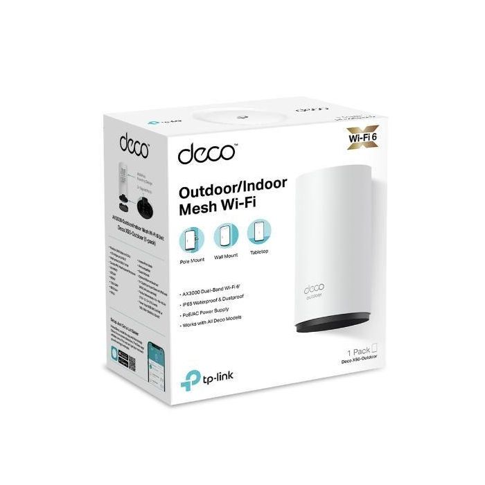 TP-Link Deco X50-Outdoor Sistema de Malla Wi-Fi 6 Doble Banda (2.4 GHz / 5 GHz) Blanco 1 Interno 5