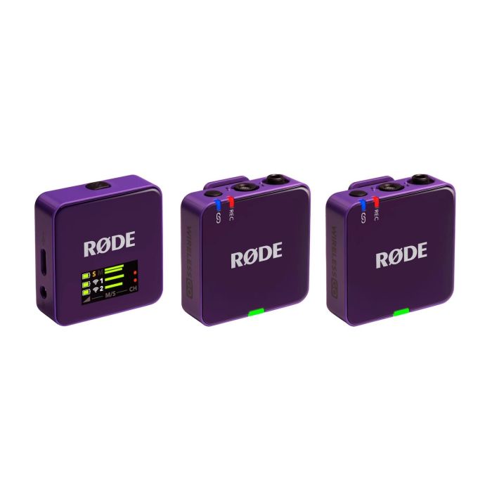 RODE Wireless Go III Purple - Sistema de Micrófono Inalámbrico Compacto de Dos Canales con Transmisión Digital Profesional RODE Wireless Go III Purple - Sistema de Micrófono Inalámbrico Compacto de Dos Canales con Transmisión Digital Profesional