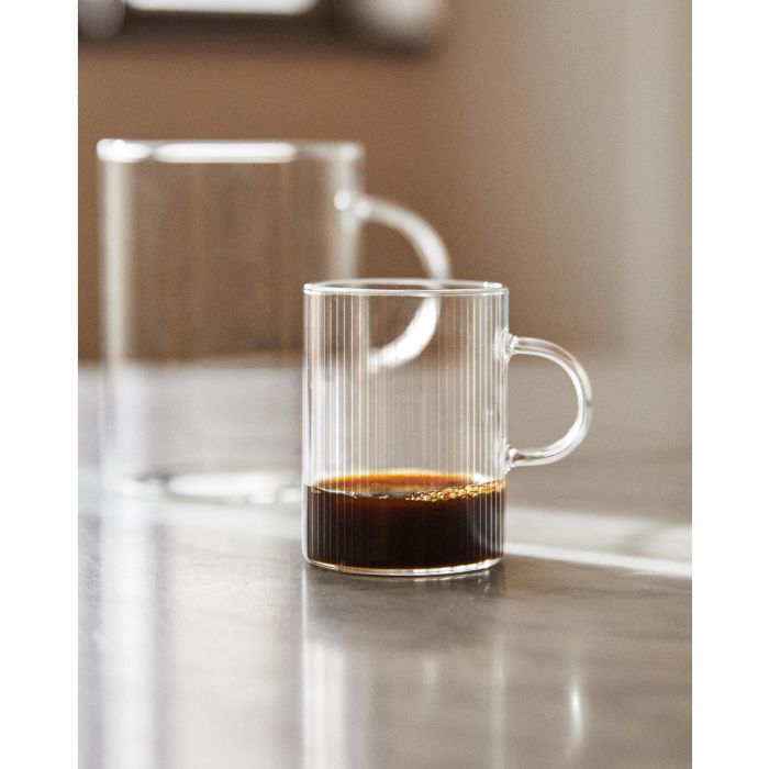 La Mediterranea Set 3 Tazas Boro Líneas 90 ml d:5cm h:6cm 2