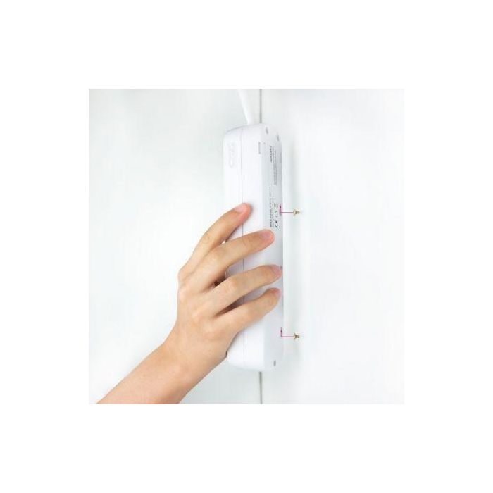Regleta con Interruptor Nanocable 10.38.0003/ 3 Tomas de Corriente/ Cable 1.4m/ Blanca 3