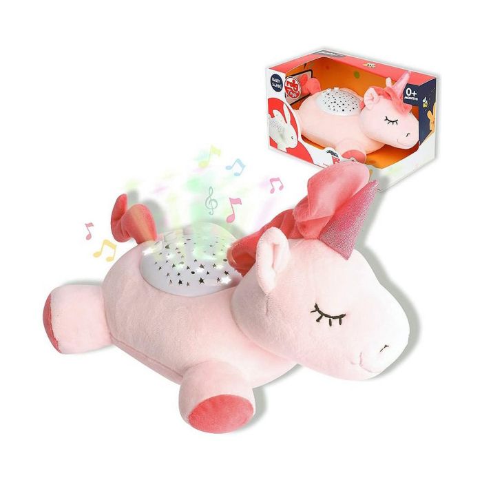 Reig Proyector Peluche Unicornio 25cm para Bebés desde Nacimiento con Sonidos | Funciona con 2 Pilas LR6 (No Incluidas)