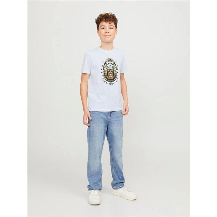 Camiseta de Manga Corta Infantil Jack & Jones Jorheavens Blanco 4 Camiseta de Manga Corta Infantil Jack & Jones Jorheavens Blanco 4