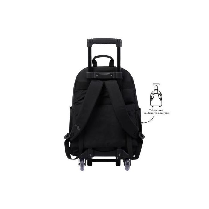 Totto Mochila Escolar con Ruedas Grande Negra Trik - MA03TKI003-22200-N01, 27L, PC 14", Refuerzo PVC 2