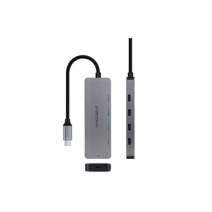 Hub USB Tipo-C Nanocable 10.16.4505/ 4xUSB Tipo-C/ 1xUSB Tipo-C DP/ Gris 1 Hub USB Tipo-C Nanocable 10.16.4505/ 4xUSB Tipo-C/ 1xUSB Tipo-C DP/ Gris 1