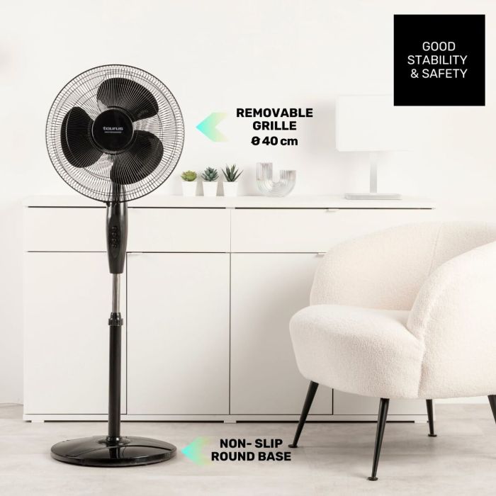 Ventilador de Pie Taurus GRECO 16CR ELEG Negro 50 W 3