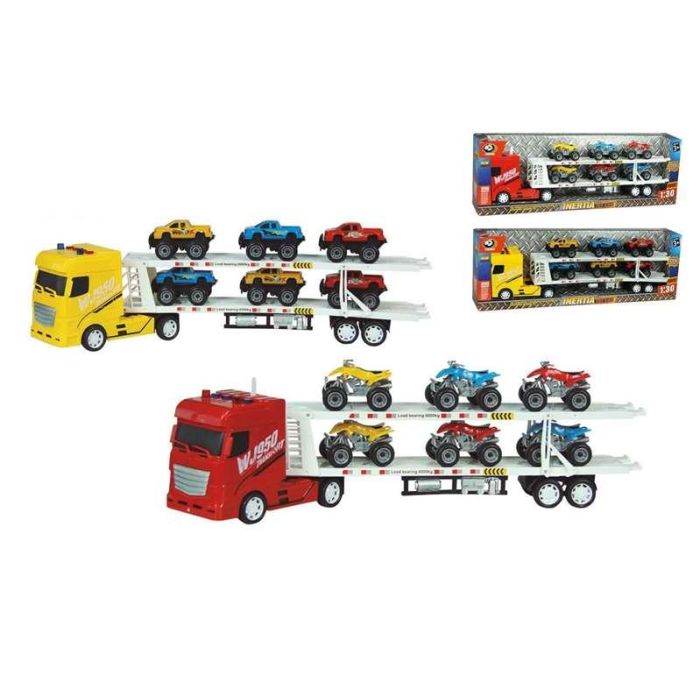 Camion portaches y porta quad con sonidos 62x11x20 - modelos surtidos 1 Camion portaches y porta quad con sonidos 62x11x20 - modelos surtidos 1
