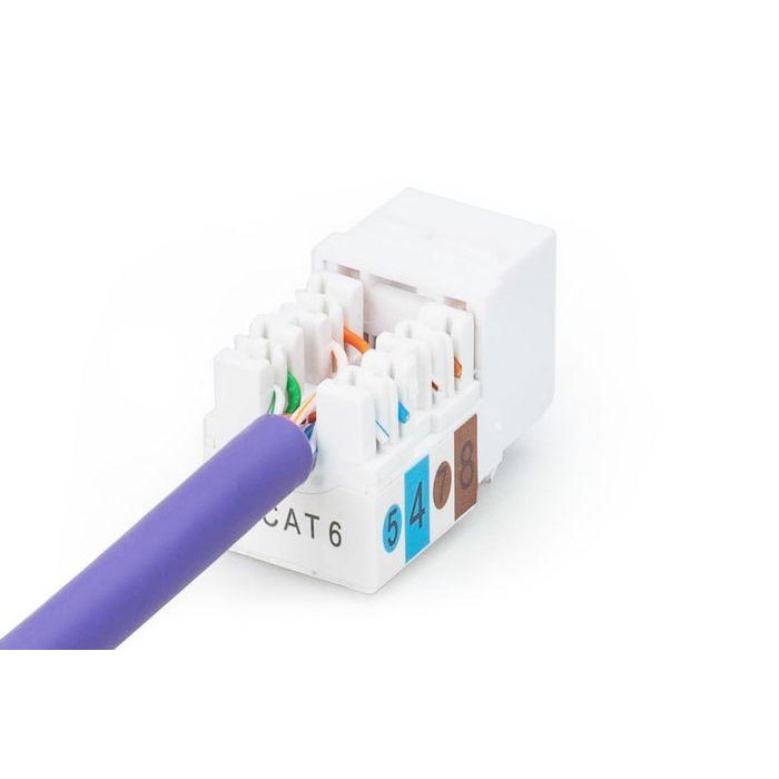 Digitus CAT 6 Keystone Jack, unshielded RJ45 to LSA, color black 6 Digitus CAT 6 Keystone Jack, unshielded RJ45 to LSA, color black 6