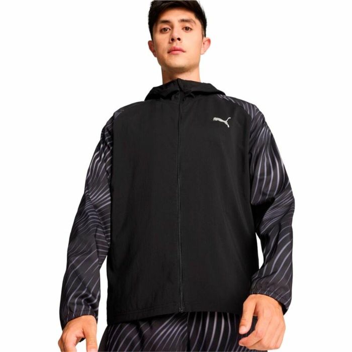 Chaqueta Deportiva para Hombre Puma Run Favorite Aop Woven Negro 2