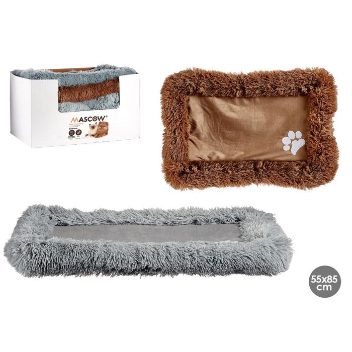 Cuna Mascota Suave Mascow 55x85 cm - Gris, Marrón, Poliéster (12 Unidades) Cuna Mascota Suave Mascow 55x85 cm - Gris, Marrón, Poliéster (12 Unidades)