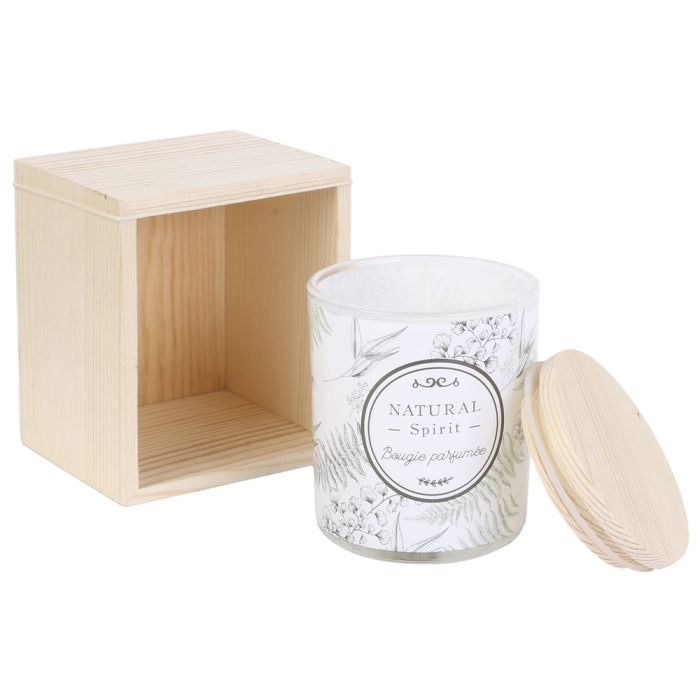 Vela Perfumada Con Caja Madera Home Deco Factory