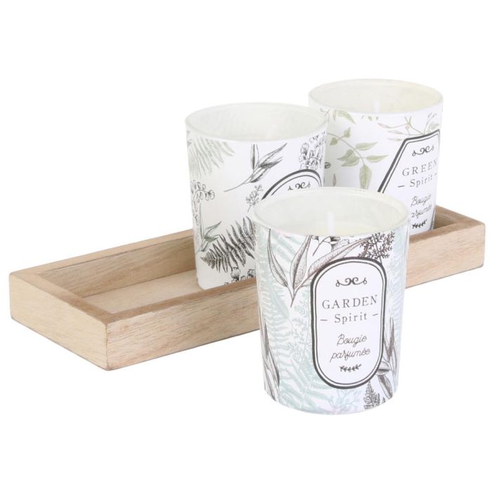 Juego De 3 Velas Nature Con Soporte Home Deco Factory 5