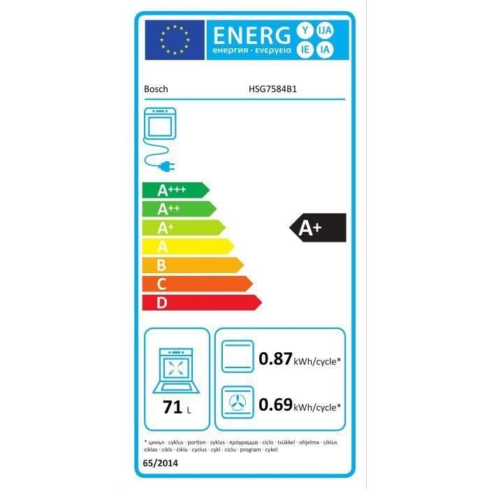 Horno softclose vapor/combinado Limpieza Ecoclean - BOSCH SER8 HSG7584B1 Negro - Vuelo de horno 71l - 23 modos de cocción 3