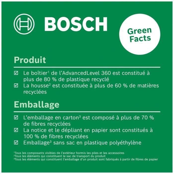 Láser de línea AdvancedLevel 360 de Bosch (láser de 3 líneas con láser de 360° para alineación en toda una habitación, en caja 2