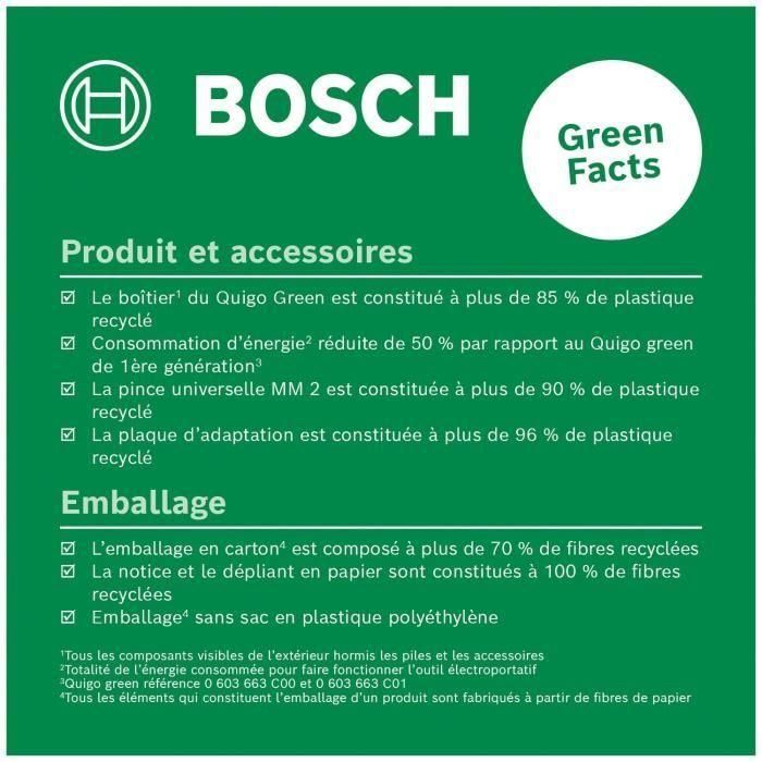 Láser de línea Bosch - Quigo Verde (Se suministra con 2 pilas, alicates universales MM2 y 1 adaptación de fijación) 2