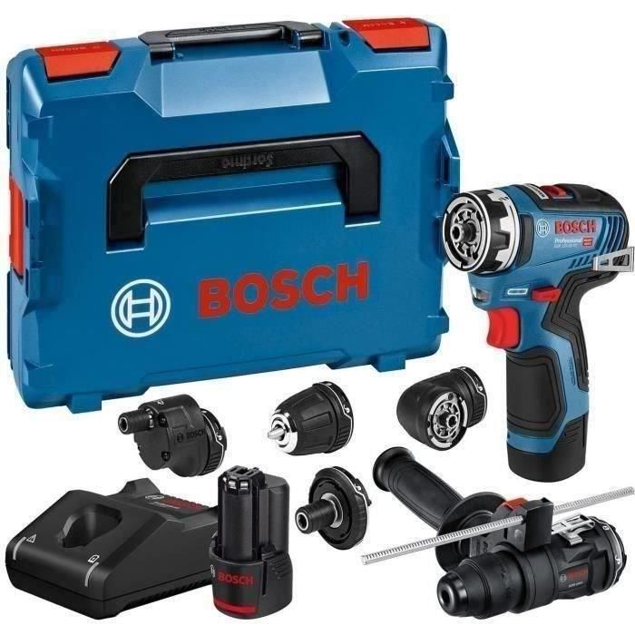 Bosch Professional Drill GSR 12V-35 FC 2xbatteries 3.0 AH + GAL 12V-40 GFA Cargador 12-H-B W E X L-BoxX