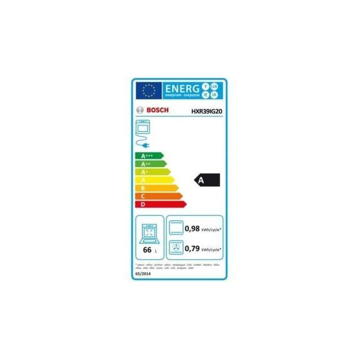 BOSCH HXR39IG20 - Cocina mixta - 3 quemadores de gas y 1 eléctrico - Horno multifunción ecológico - 66 L - A - L 60 cm - Blanco 3 BOSCH HXR39IG20 - Cocina mixta - 3 quemadores de gas y 1 eléctrico - Horno multifunción ecológico - 66 L - A - L 60 cm - Blanco 3