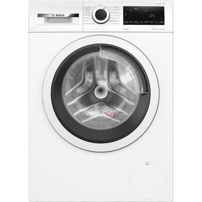 Lavadora-secadora BOSCH WNA144V0FR SER4 - 9/5 kg - Inducción - L60cm - 1400 rpm - Blanco 0 Lavadora-secadora BOSCH WNA144V0FR SER4 - 9/5 kg - Inducción - L60cm - 1400 rpm - Blanco 0