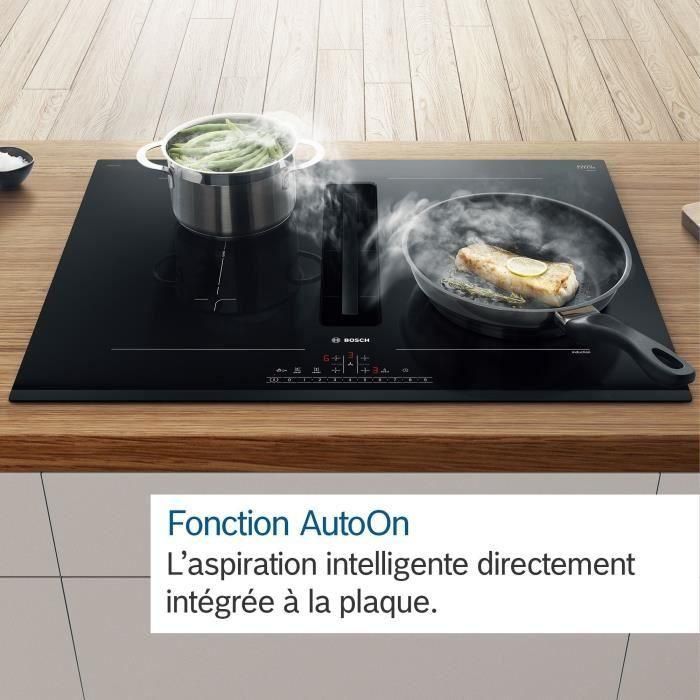 Placa extractora de inducción - BOSCH SER6 - PVQ711H26E Negro - 4 fuegos - Home Connect - L710xP522 mm 1