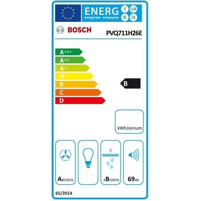 Placa extractora de inducción - BOSCH SER6 - PVQ711H26E Negro - 4 fuegos - Home Connect - L710xP522 mm 3