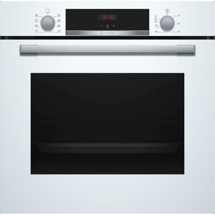 BOSCH HBA553BV0 - Horno eléctrico incorporado - Aire forzado 3D + - 71L - Limpieza Ecoclean - A - Blanco