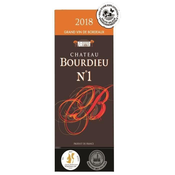 Château Bourdieu N°1 2018 Blaye Côtes de Bordeaux - Vino tinto de Burdeos 1