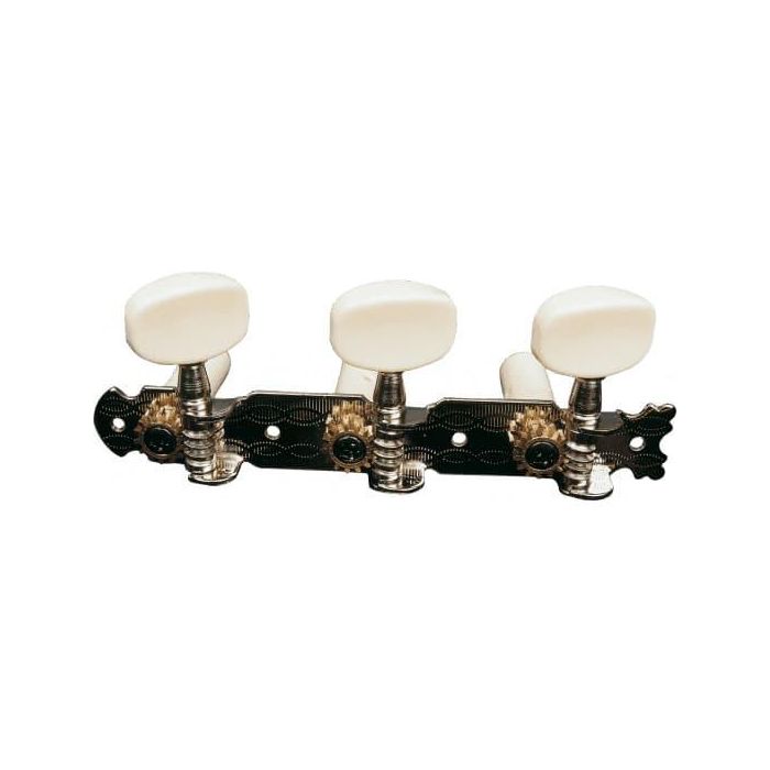 YELLOWPTS Kit de Clavijas de Afinación para Guitarra Clásica, Puente del Clavijero Metálico y Clavijas de Plástico